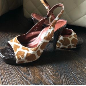 Donald Pliner Couture Leather Platform Slingback